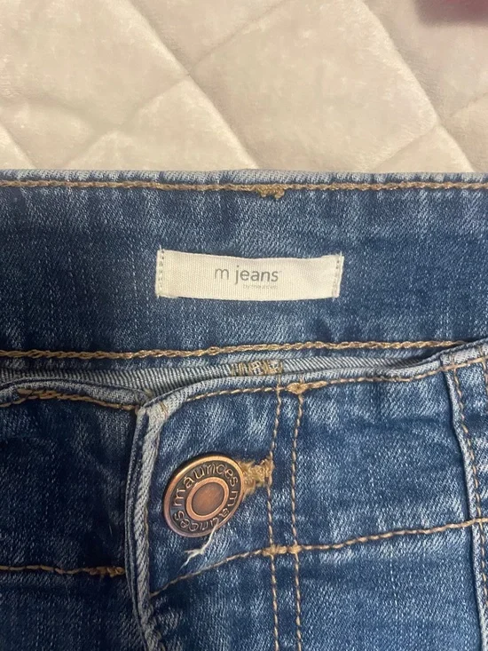 Maurices Blue Denim Patch-Pocket Shorts - Picture 2 of 6